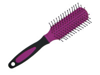 Round rectangle handle hair comb